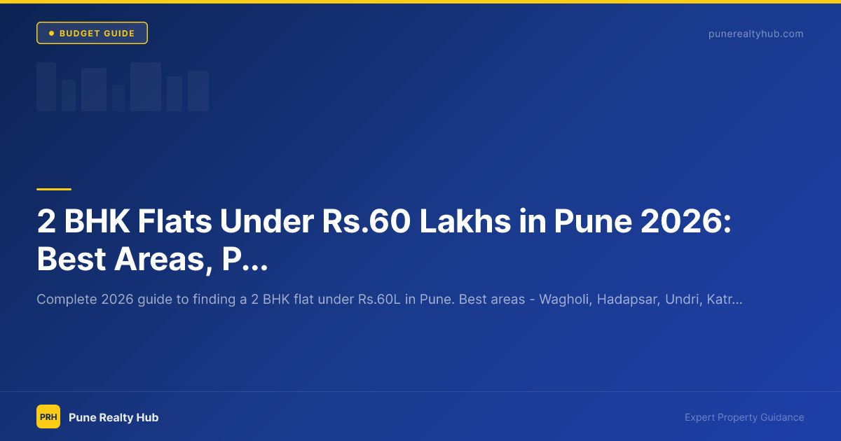 2 BHK flats under 60 lakhs Pune 2026 best areas