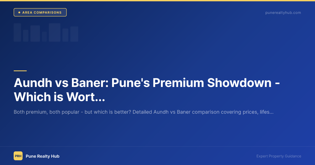 Aundh wide roads and Baner skyline side by side — premium West Pune comparison 2026