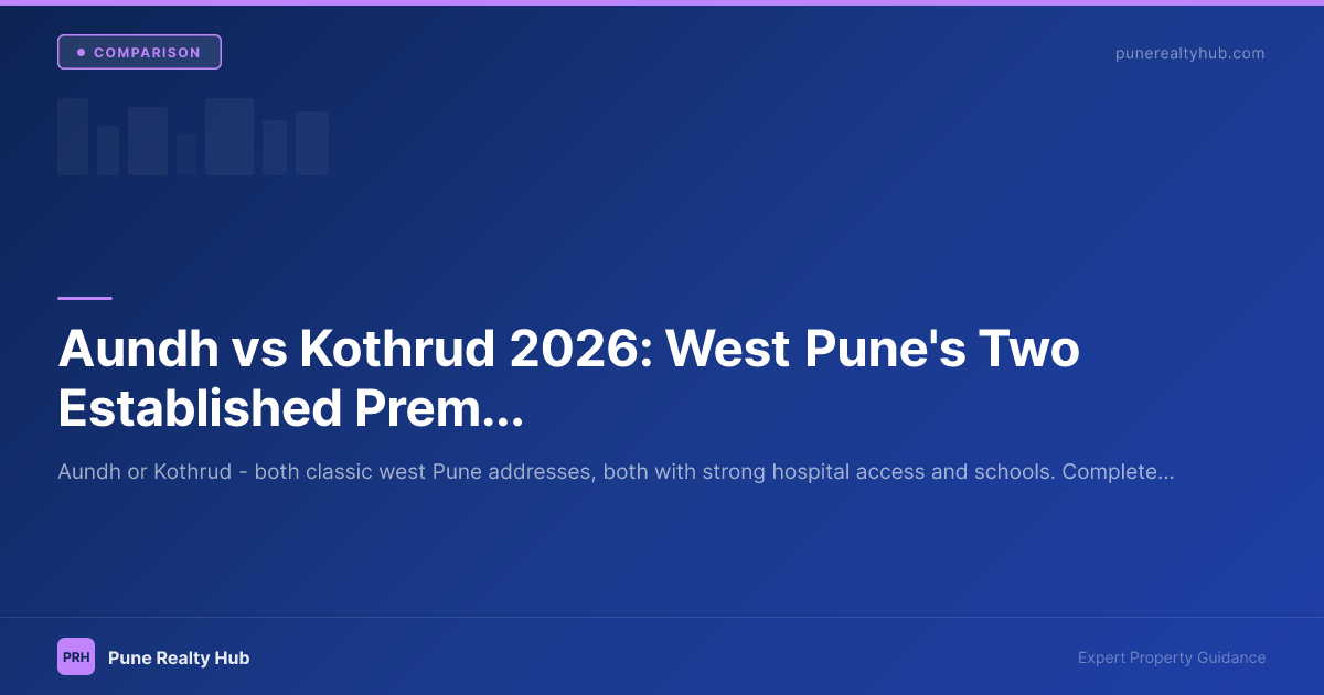 Aundh vs Kothrud west Pune established residential comparison 2026