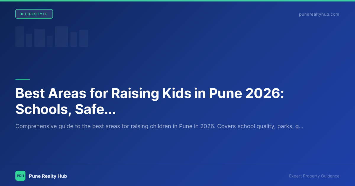 Family-friendly gated community in West Pune with children playing