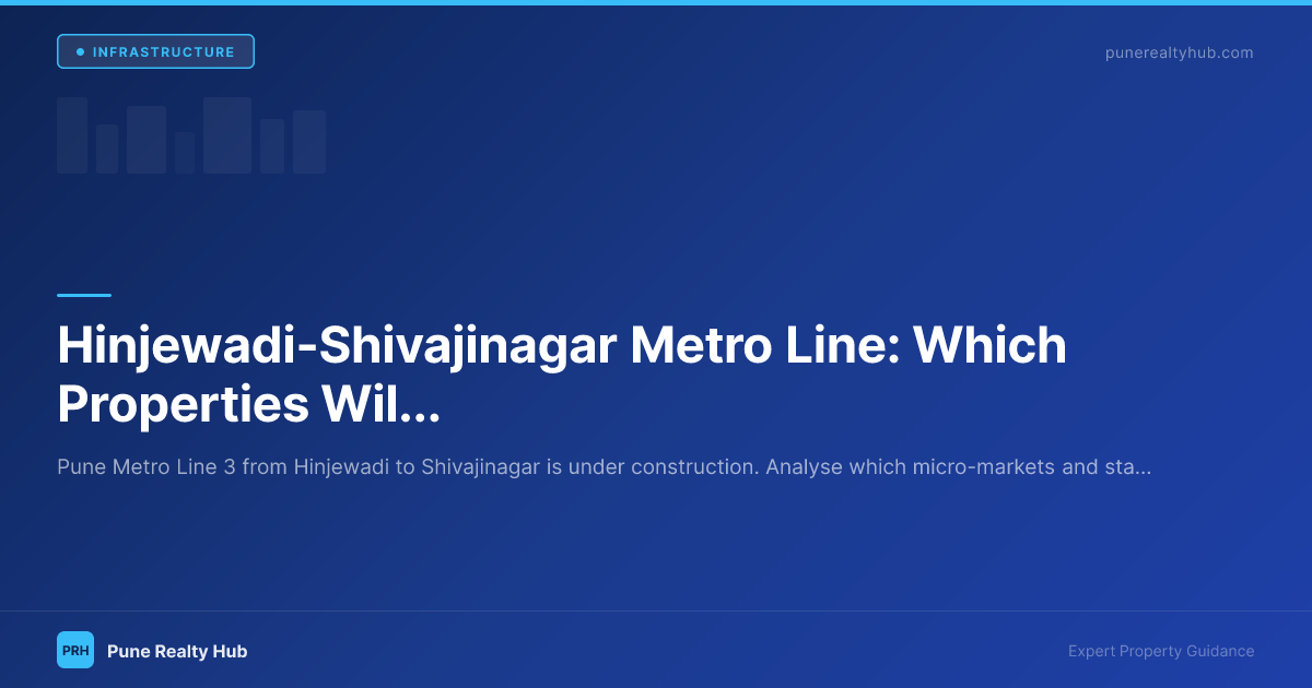 Elevated metro rail construction in Pune with residential apartments in the background