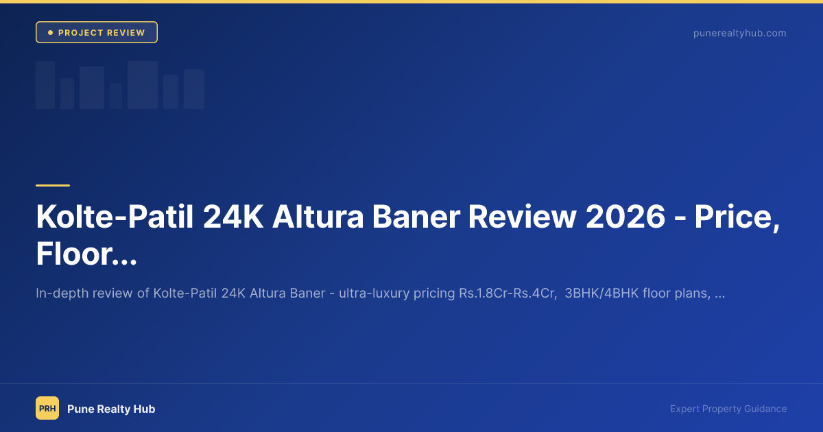 Kolte-Patil 24K Altura Baner Review 2026 — Price, Floor Plans & Investment