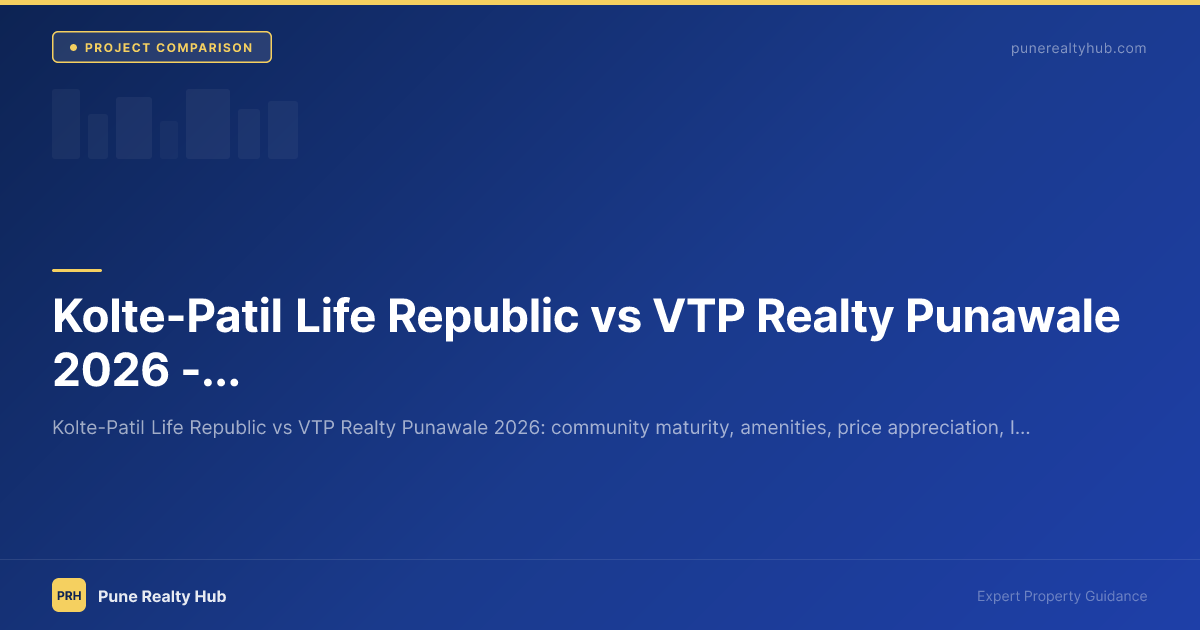 Kolte-Patil Life Republic vs VTP Realty Punawale 2026 — Township Showdown