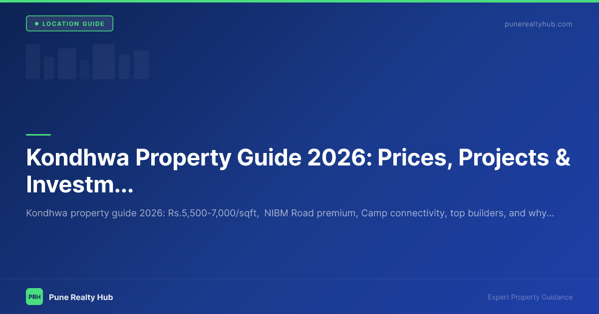 Kondhwa Property Guide 2026: Prices, Projects & Investment Analysis