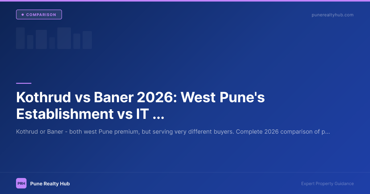 Kothrud vs Baner west Pune residential comparison 2026