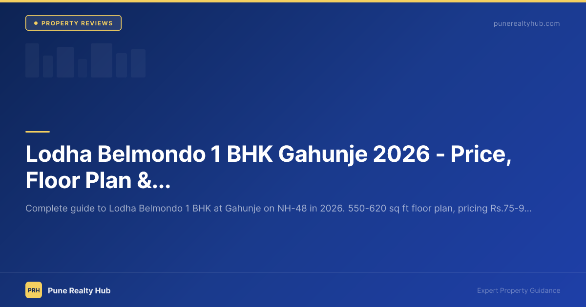 Lodha Belmondo 1 BHK Gahunje 2026 — Price, Floor Plan & Investment Guide