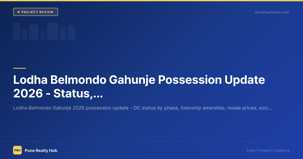 Lodha Belmondo Gahunje Possession Update 2026 — Status, OC & Checklist