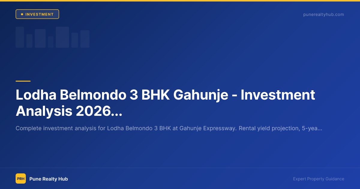 Lodha Belmondo 3 BHK Gahunje — Investment Analysis 2026: Yield, Appreciation & Who Should Buy