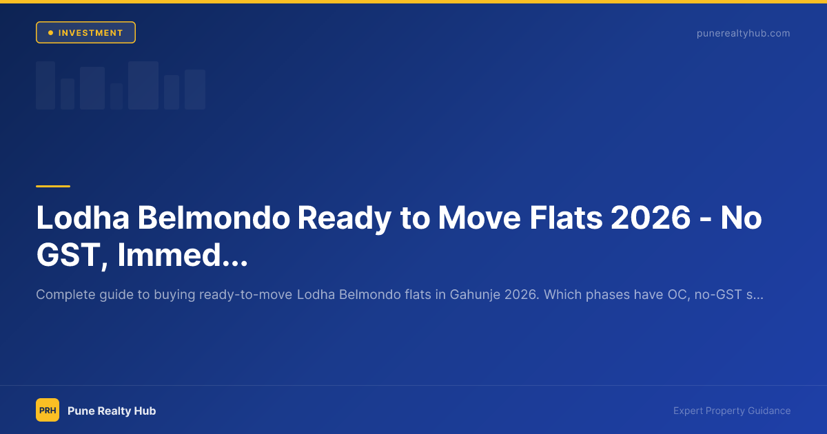 Lodha Belmondo Ready to Move Flats 2026 — No GST, Immediate Rental, Verified OC