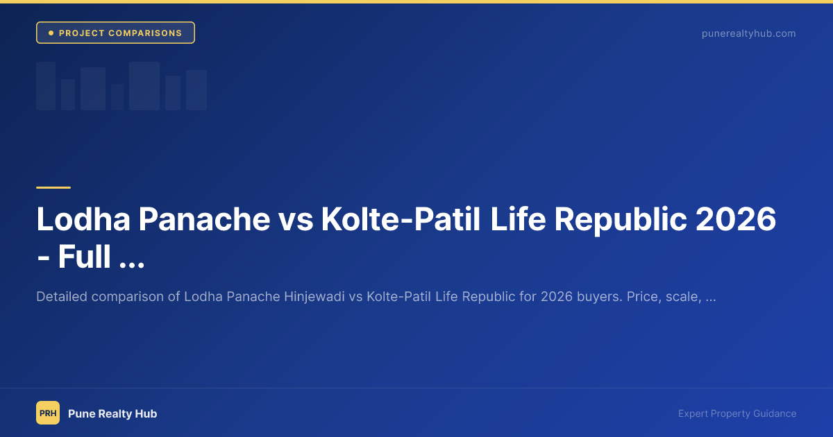 Lodha Panache vs Kolte-Patil Life Republic 2026 — Full Comparison for Hinjewadi Buyers