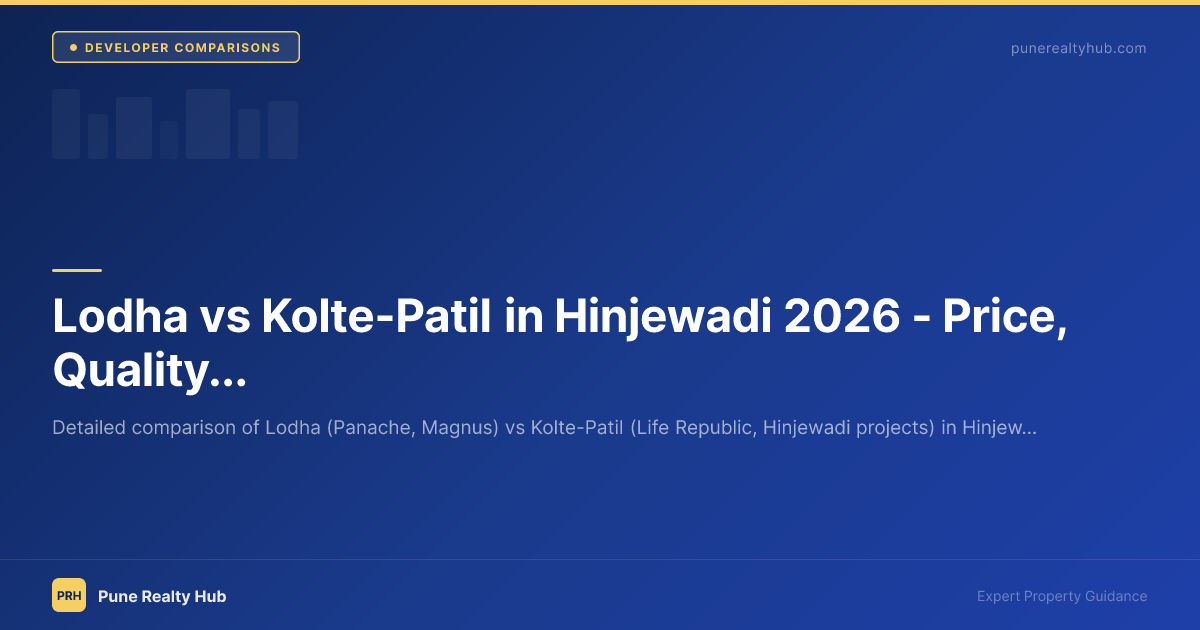 Lodha vs Kolte-Patil in Hinjewadi 2026 — Price, Quality & Which Project Wins