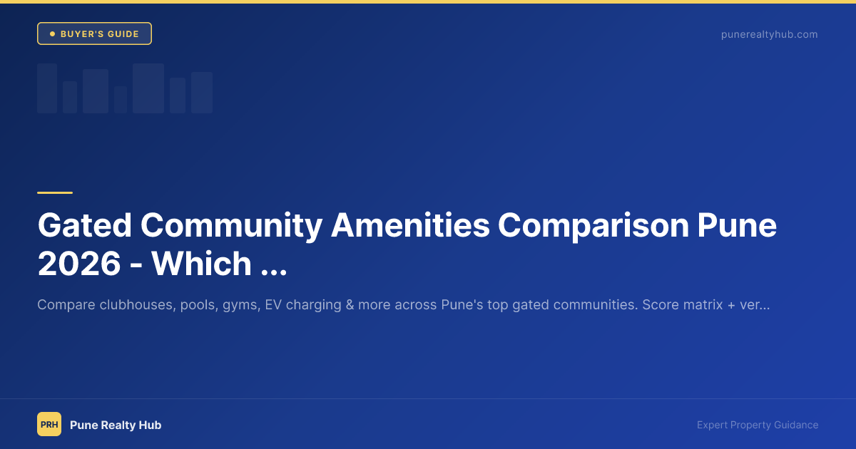 Gated Community Amenities Comparison Pune 2026 — Which Projects Offer the Best?