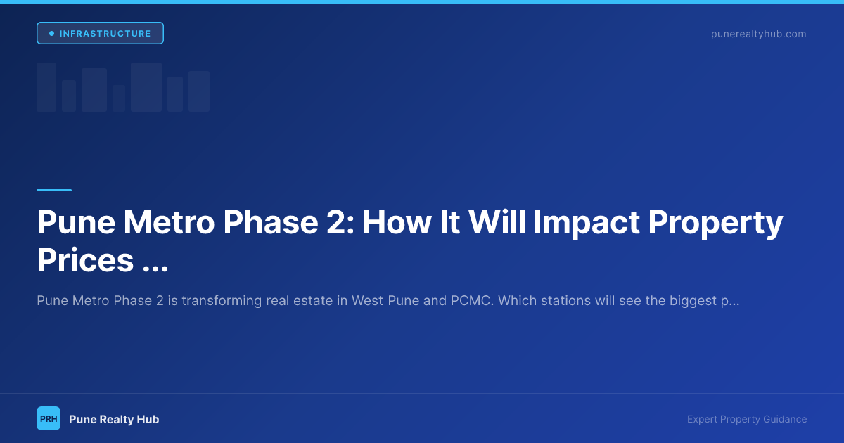 Pune Metro viaduct construction near Hinjewadi with residential towers in the background