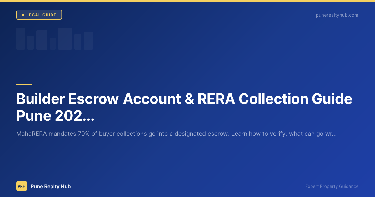 Builder Escrow Account & RERA Collection Guide Pune 2026 — Is Your Money Safe?