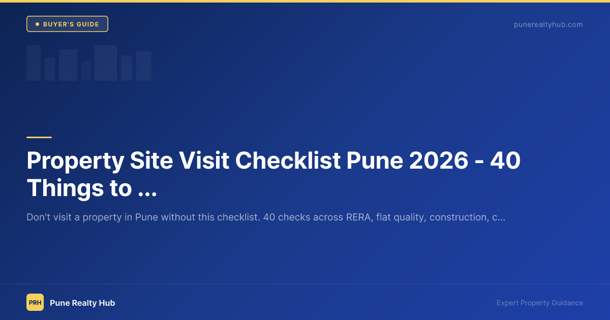 Property Site Visit Checklist Pune 2026 — 40 Things to Check Before You Decide