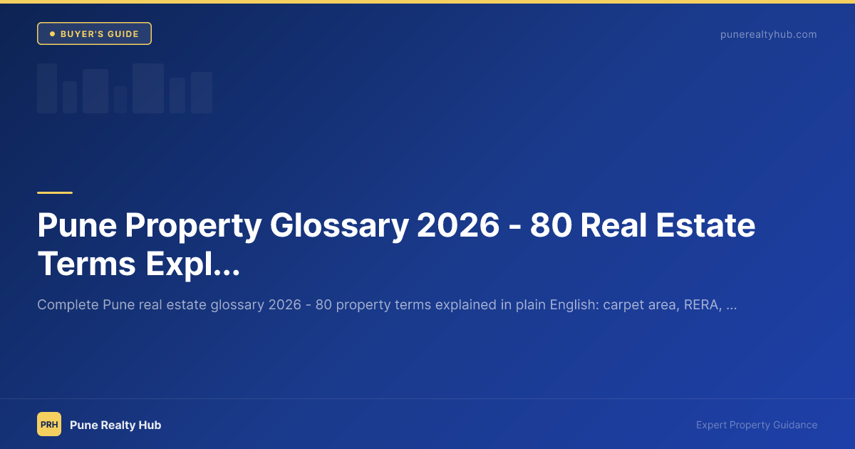 Pune Property Glossary 2026 — 80 Real Estate Terms Explained
