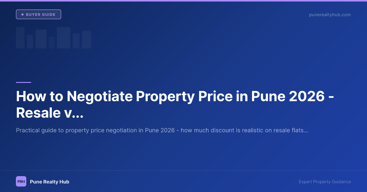 How to Negotiate Property Price in Pune 2026 — Resale vs New Launch Tactics, Realistic Discounts & What to Ask For
