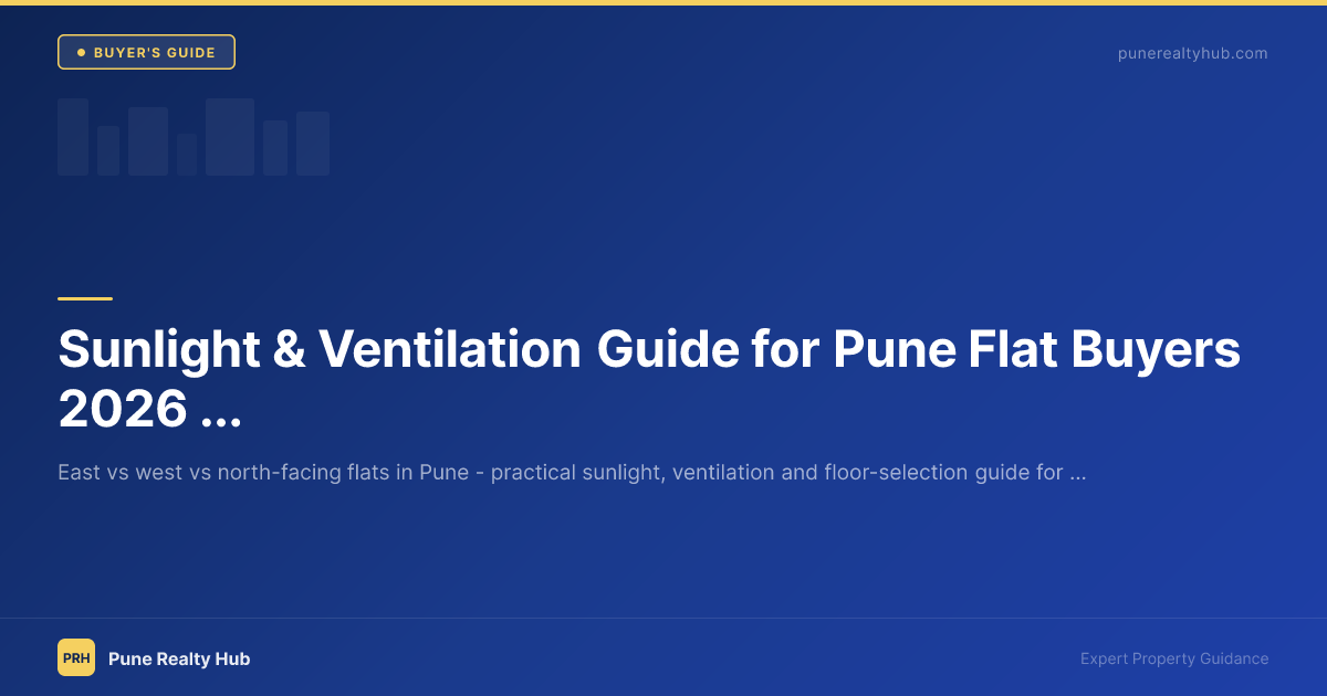 Modern residential apartments in Pune with balconies and open sky showing natural light orientation