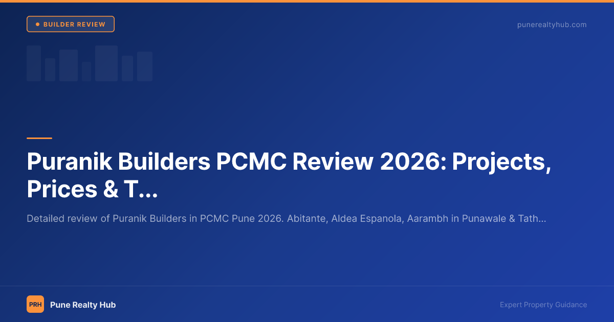 Puranik Builders PCMC Review 2026: Projects, Prices & Track Record