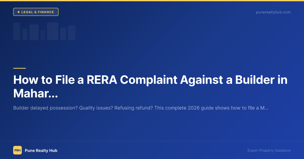 RERA complaint guide Maharashtra 2026 builder dispute