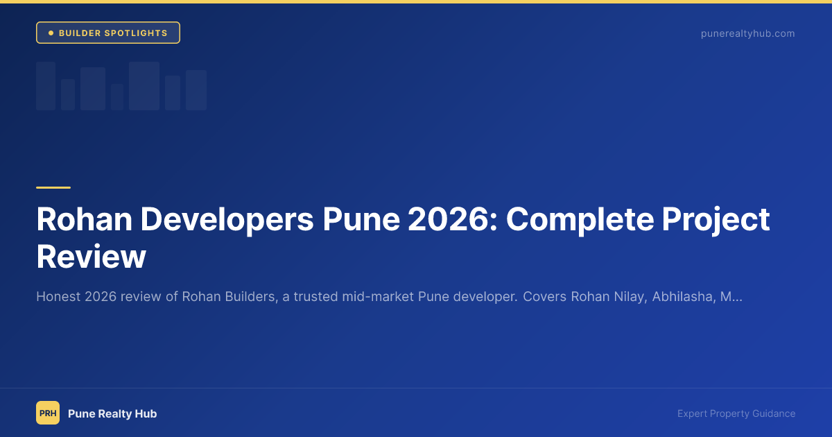 Rohan Builders residential project in Wakad Pune with well-maintained gardens and modern facades