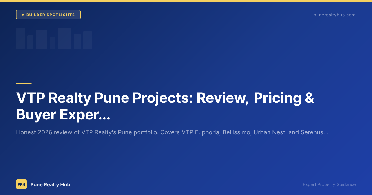 VTP Realty residential project in Pune with modern tower design and landscaped podium