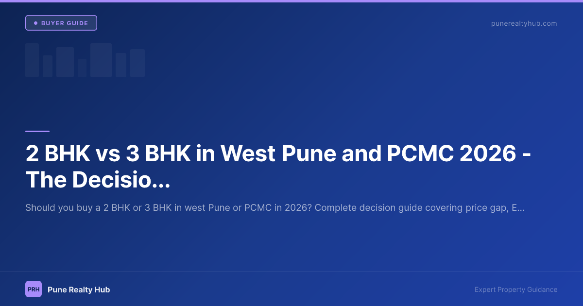 2 BHK vs 3 BHK in West Pune and PCMC 2026 — The Decision Framework